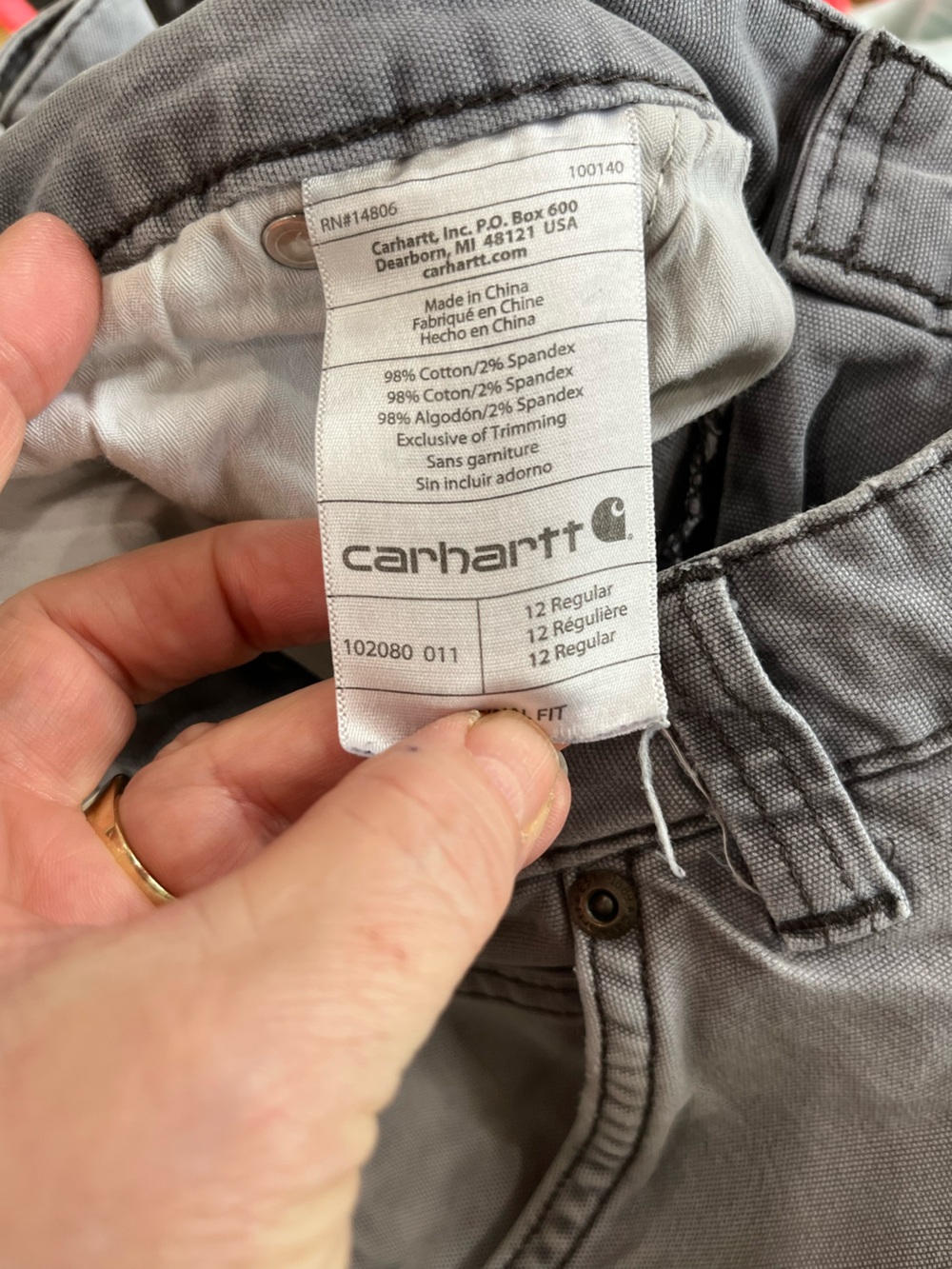 Women's Carhartt 102080 Rugged Flex Crawford Pants-12R - Picture 5 of 7